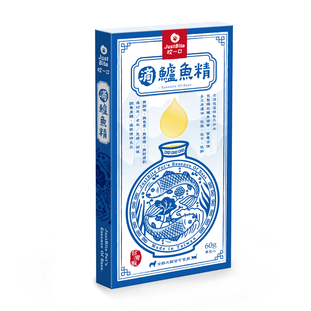JustBite 咬一口 寵物營養精華(貓狗適用) 滴鱸魚精 60g