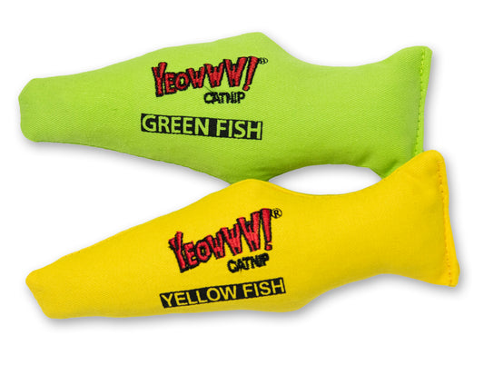 Yeowww! 貓草玩具魚 - 黃色