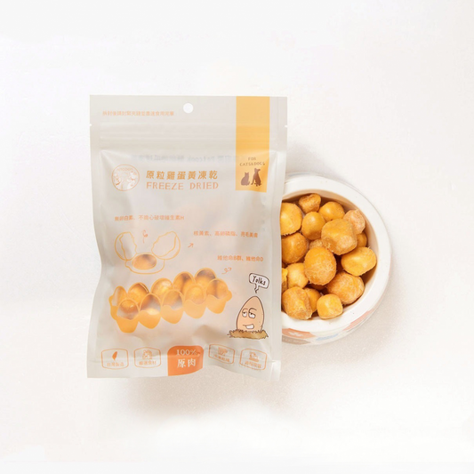 派庫廚房 原粒雞蛋黃凍乾寵物小食 100g